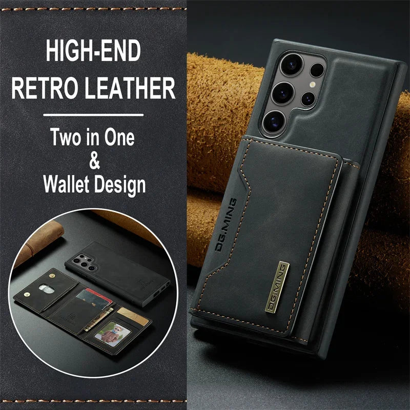 Detachable Wallet Card Holder Phone Case for Samsung Galaxy