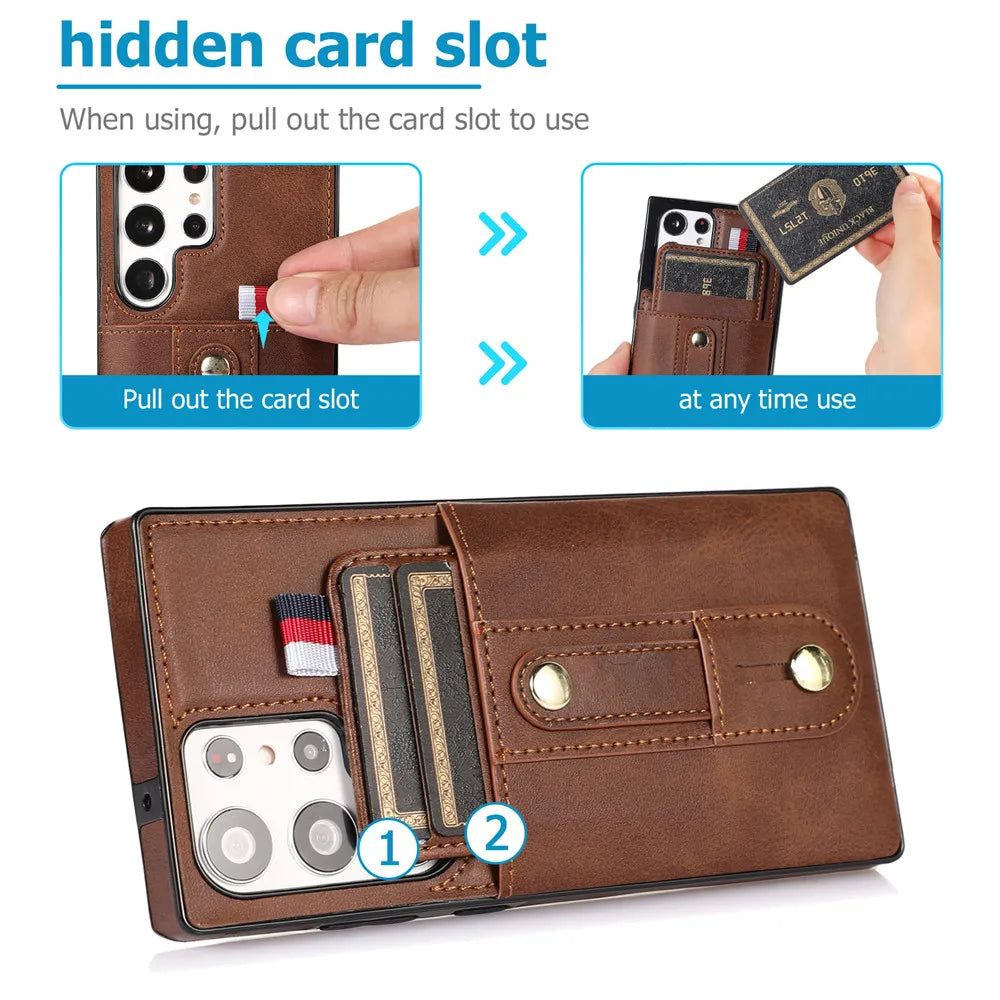 Luxury Leather Wallet Phone Case for Samsung Galaxy