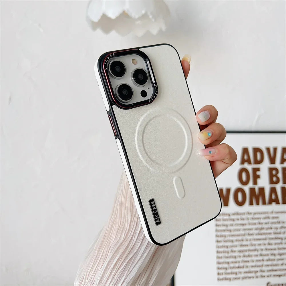 Luxury Leather MagSafe Case for iPhone - CaseifyTrend