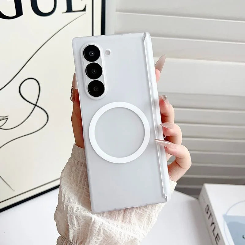 Magsafe Matte Magnetic Case with Hinge Protection for Galaxy Z Fold