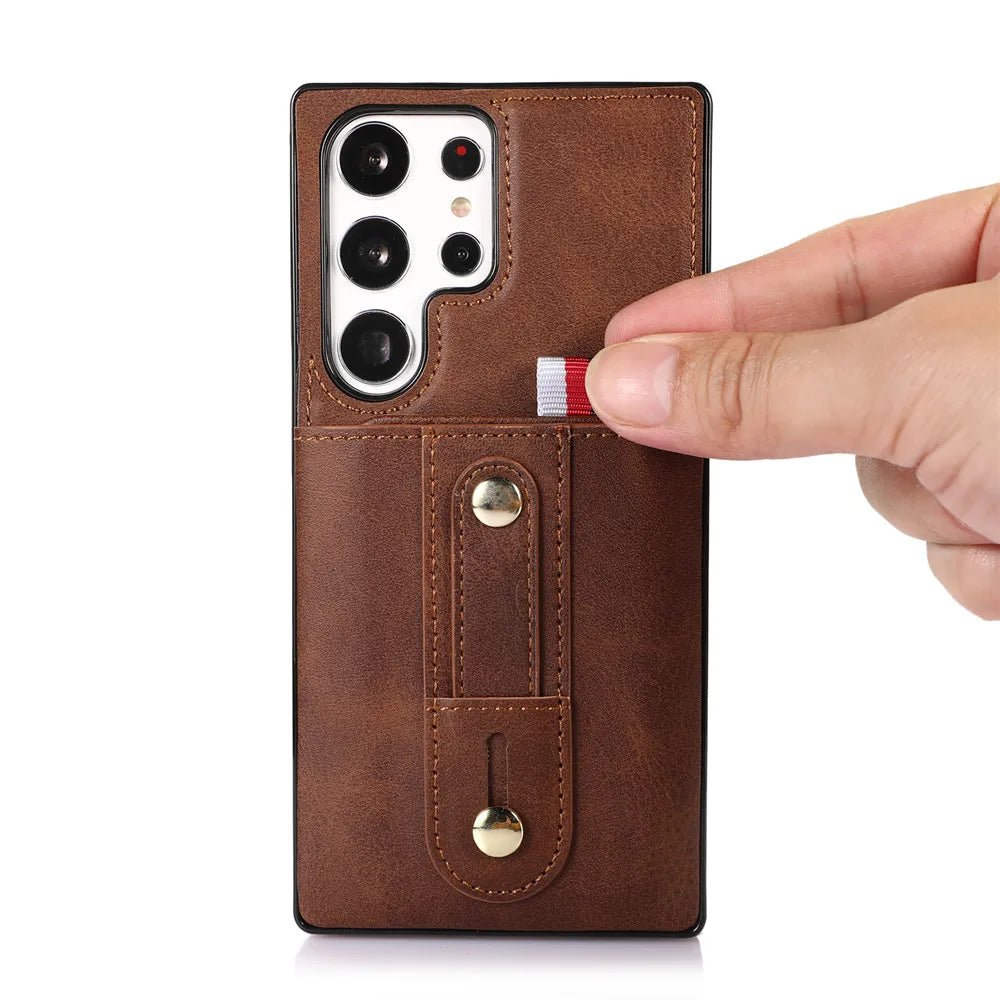 Luxury Leather Wallet Phone Case for Samsung Galaxy