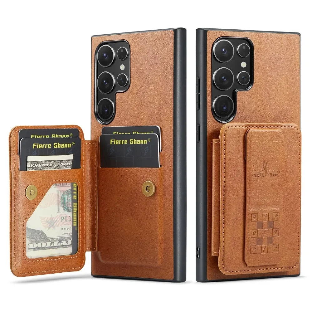 RFID Blocking Wallet Case with Card Holder for Galaxy