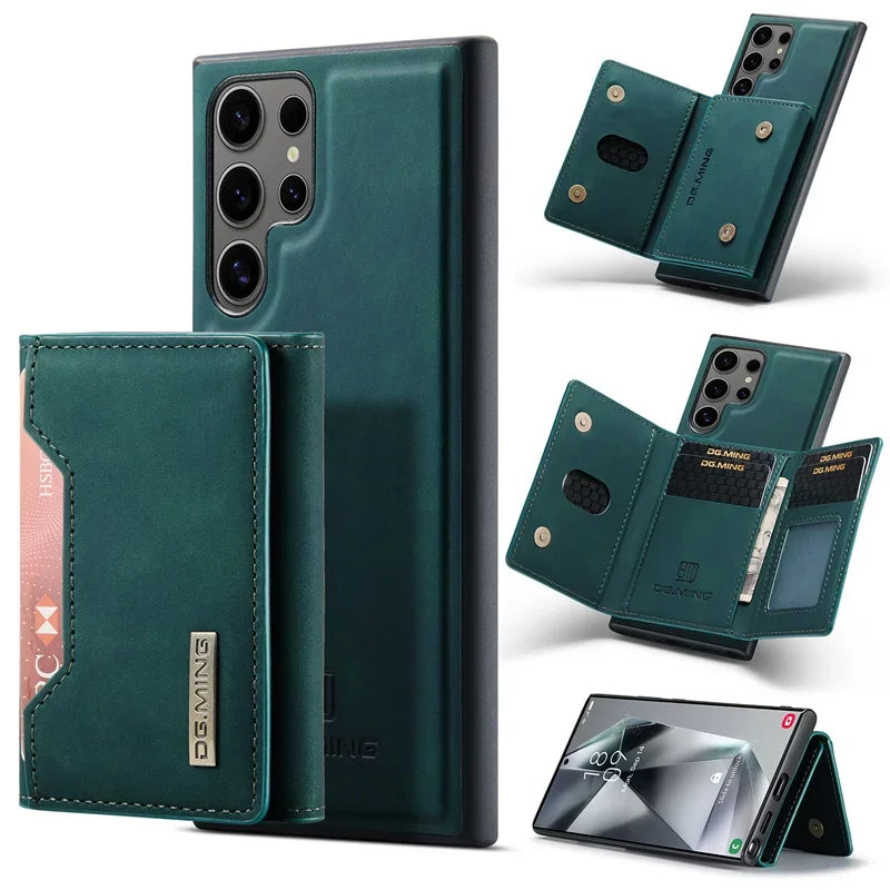Detachable Wallet Card Holder Phone Case for Samsung Galaxy