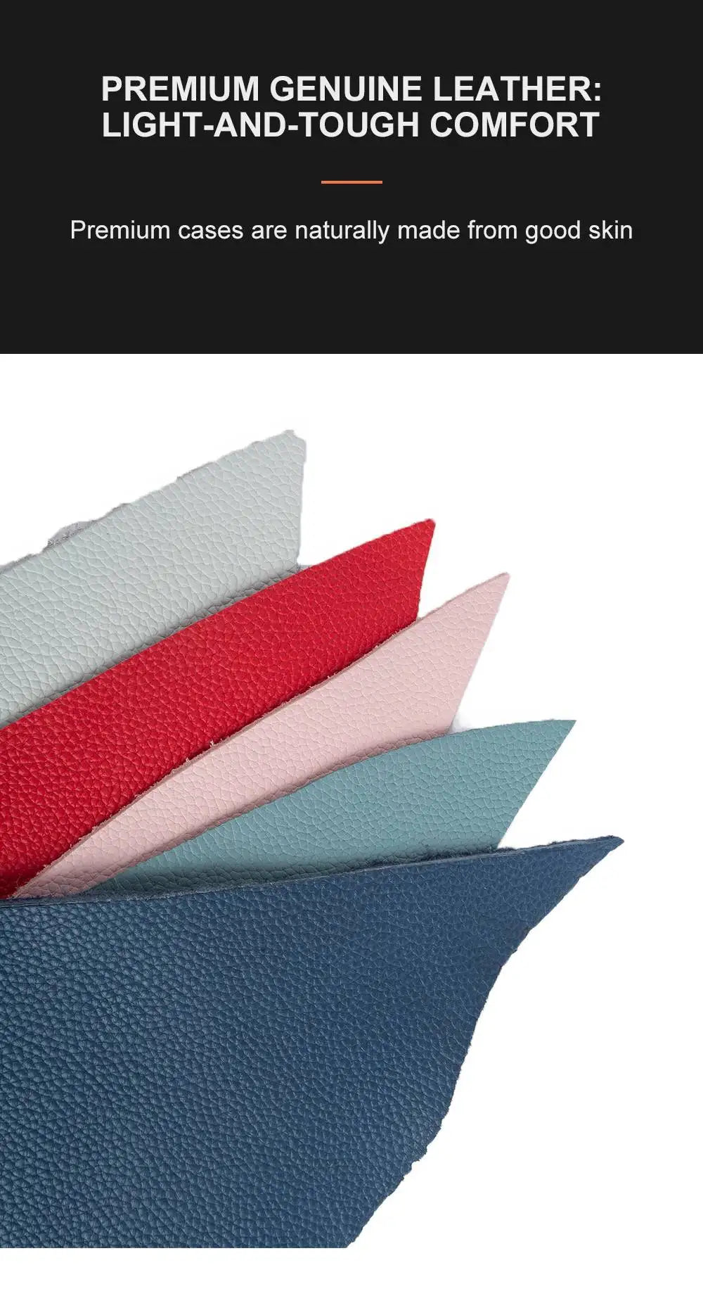 Luxury Genuine Leather Shockproof Case for iPhone