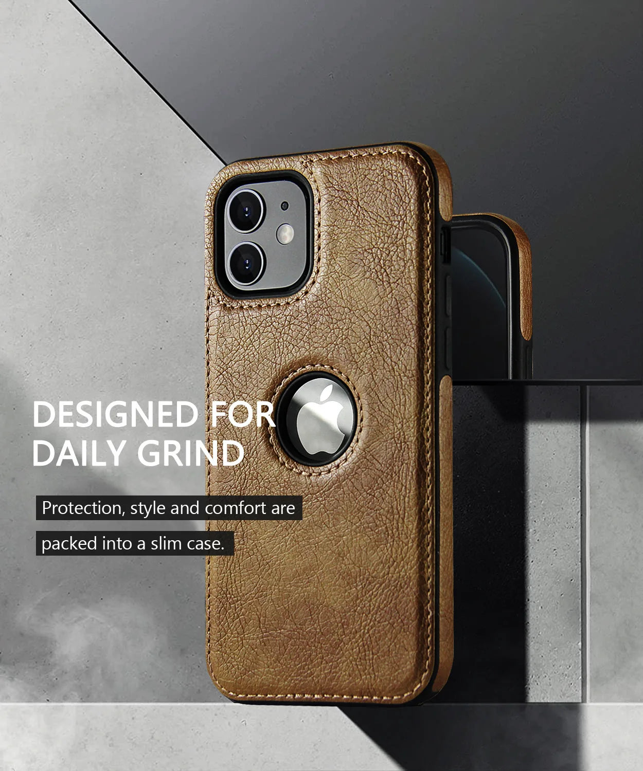 Slim Leather Shockproof Phone Case for iPhone