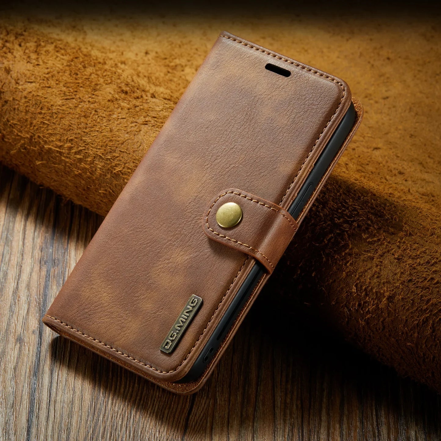 Detachable Magnetic Leather Wallet Case for iPhone - CaseifyTrend