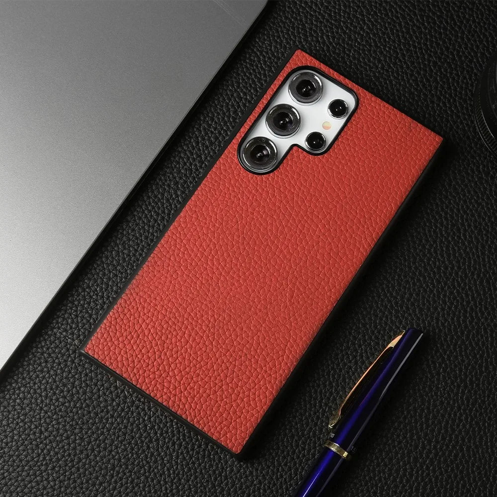 Premium Genuine Leather Case for Samsung Galaxy Phones