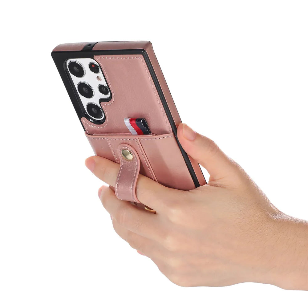 Luxury Leather Wallet Phone Case for Samsung Galaxy