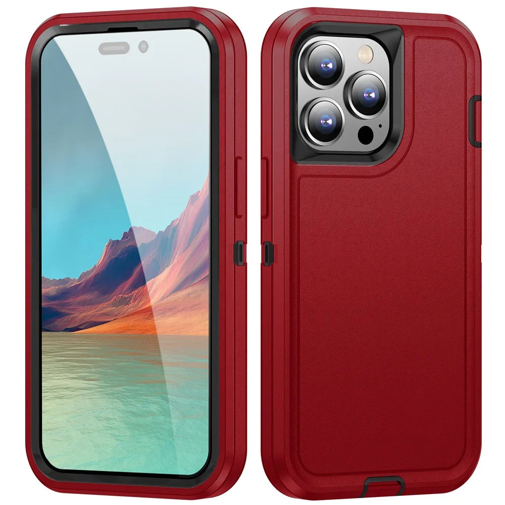 Rugged Shockproof Full Cover Case for iPhone Heavy Duty Protection