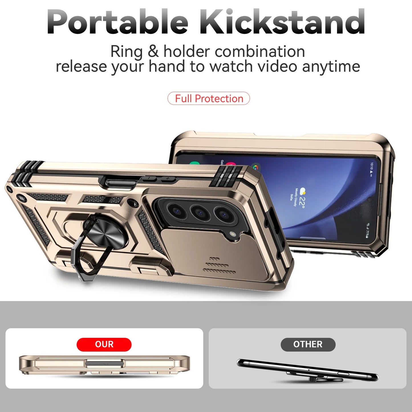 Slide Camera Cover Case for Samsung Z Fold - CaseifyTrend