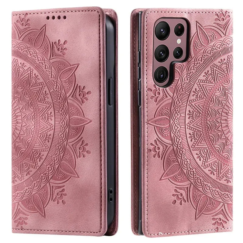 Magnetic Flip Leather Wallet Case for Samsung Galaxy