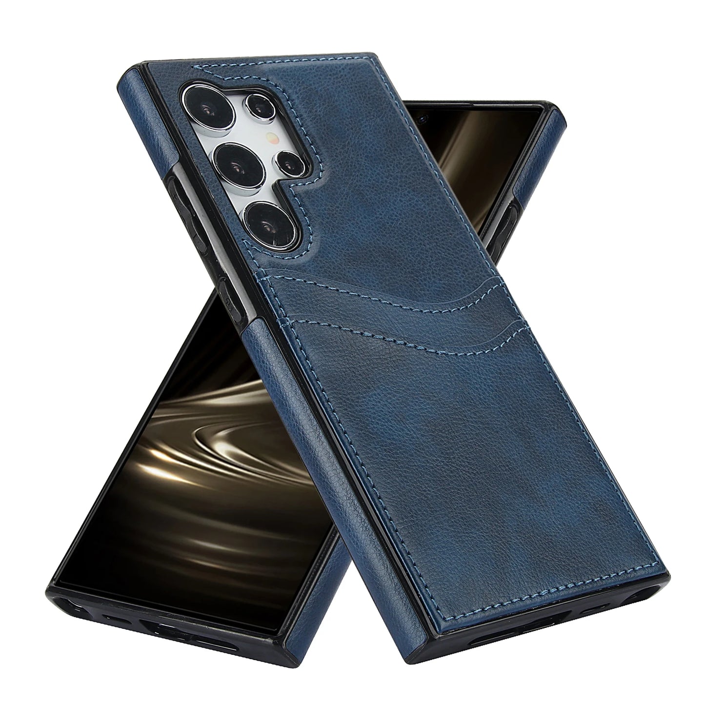 Leather Wallet Phone Case with Card Holder for Samsung
