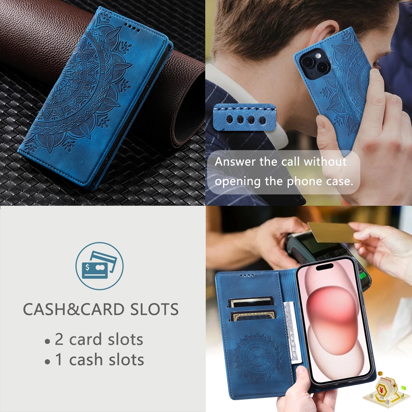 Magnetic Flip Leather Wallet Case for Samsung Galaxy