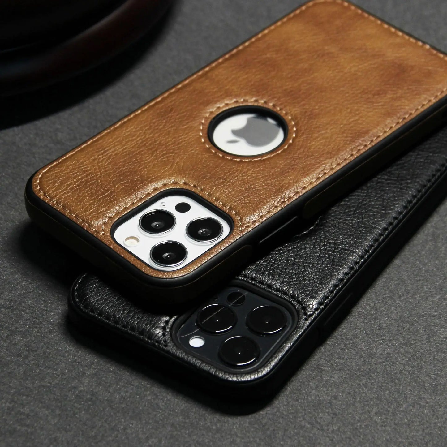 Slim Leather Shockproof Phone Case for iPhone