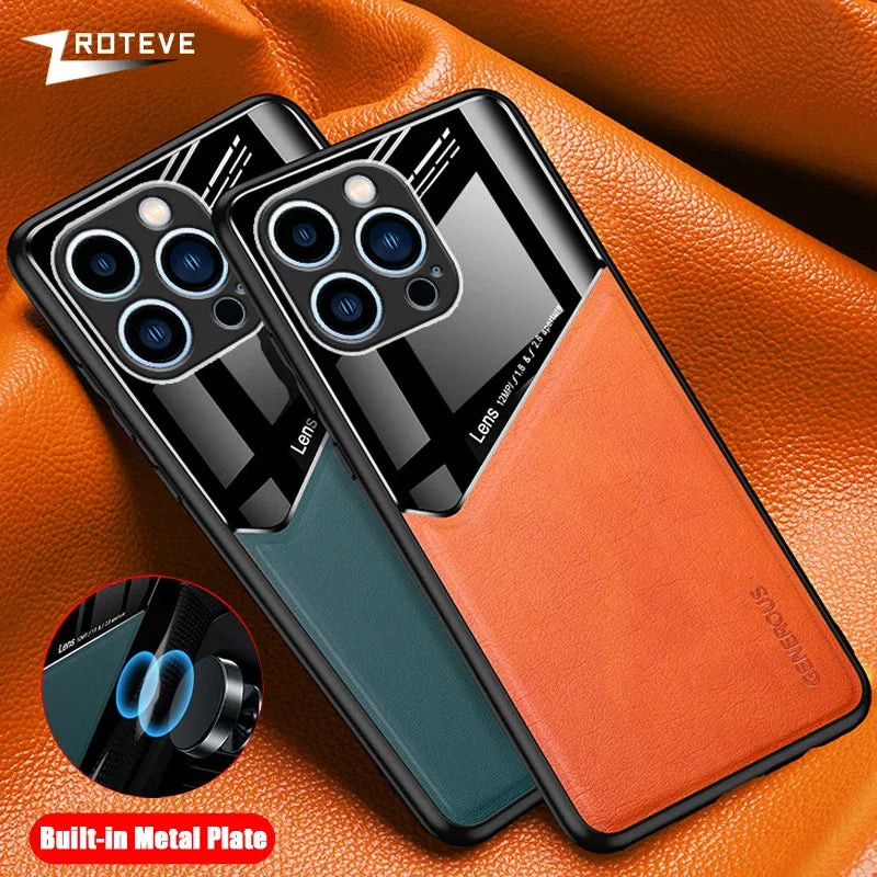 PU Leather Magnetic Case for iPhone