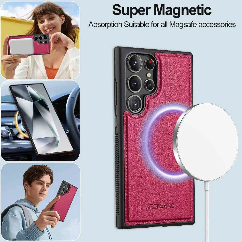 Detachable Wallet Phone Case with Card Holder for Samsung