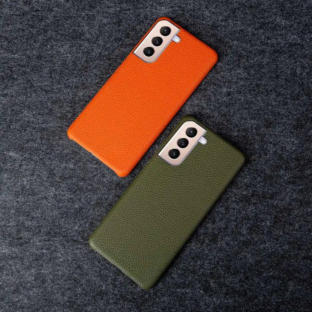 Genuine Leather Litchi Texture Phone Case for Samsung
