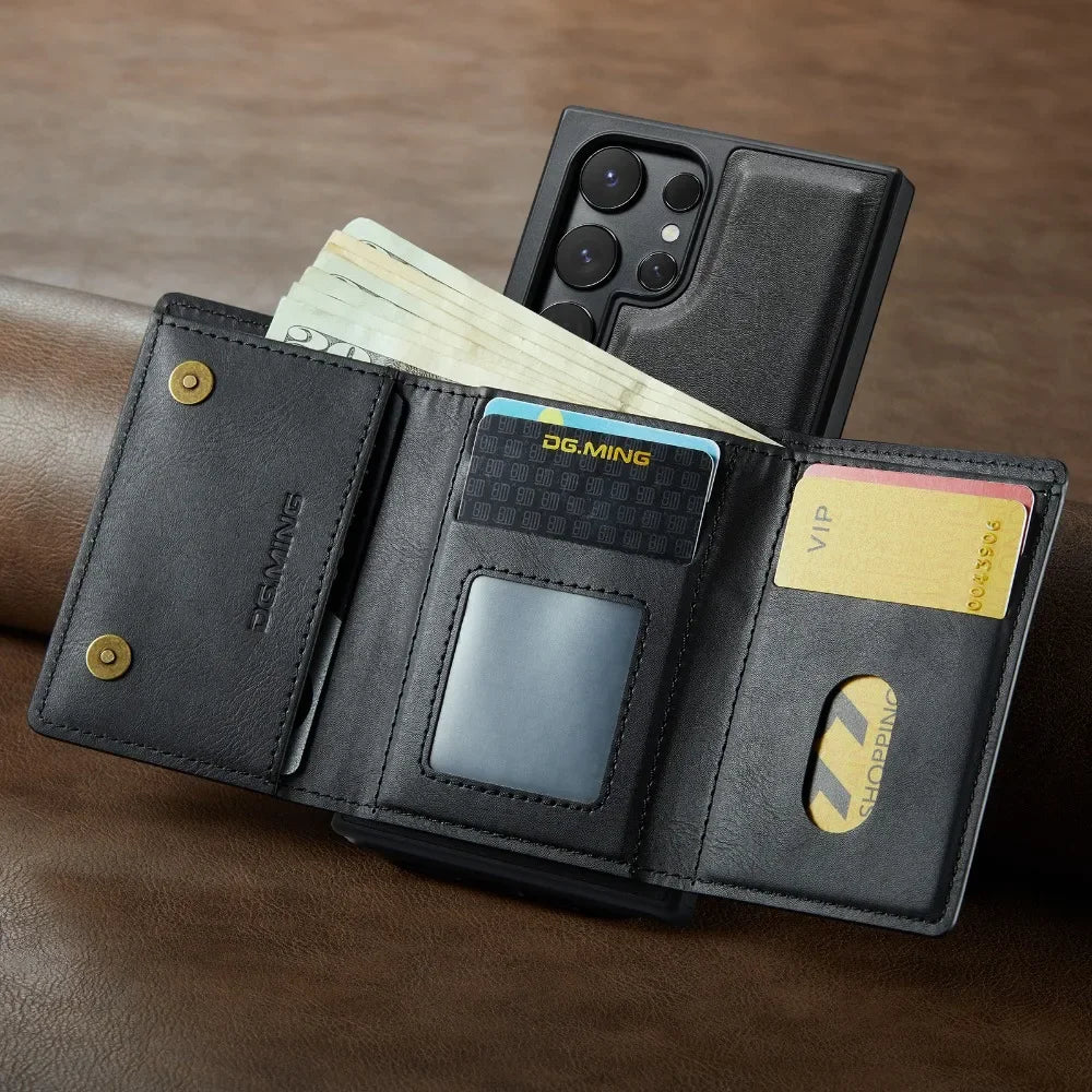 Detachable Magnetic Wallet Case with RFID for Samsung Galaxy