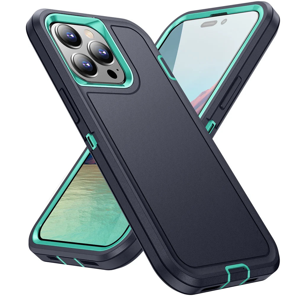 Rugged Shockproof Full Cover Case for iPhone Heavy Duty Protection