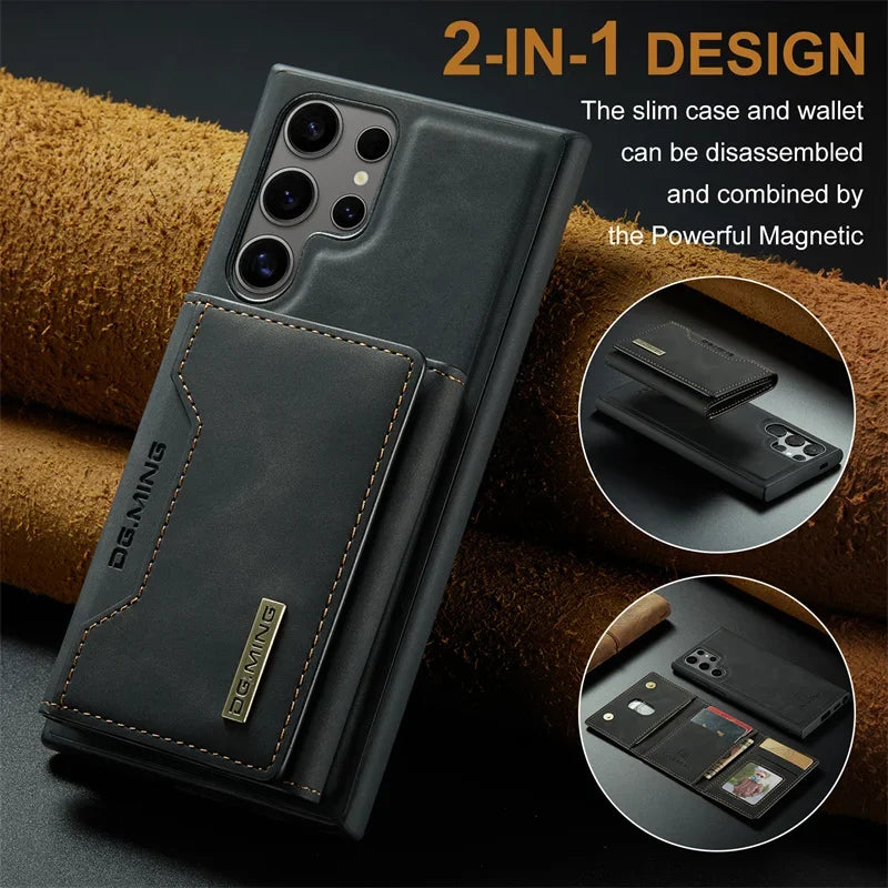 Detachable Wallet Card Holder Phone Case for Samsung Galaxy