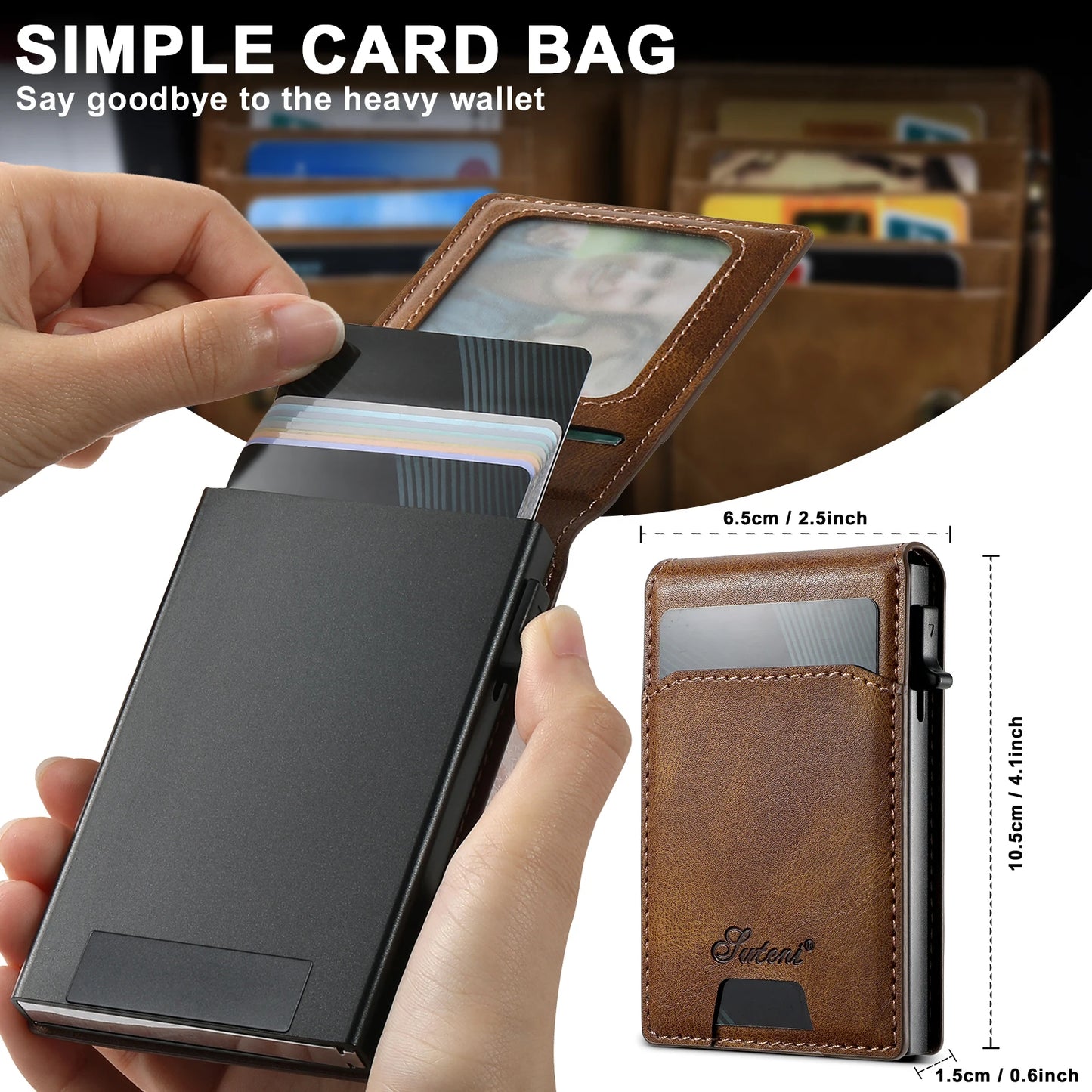Luxury PU Leather Wallet Phone Case with Card Slot for Samsung