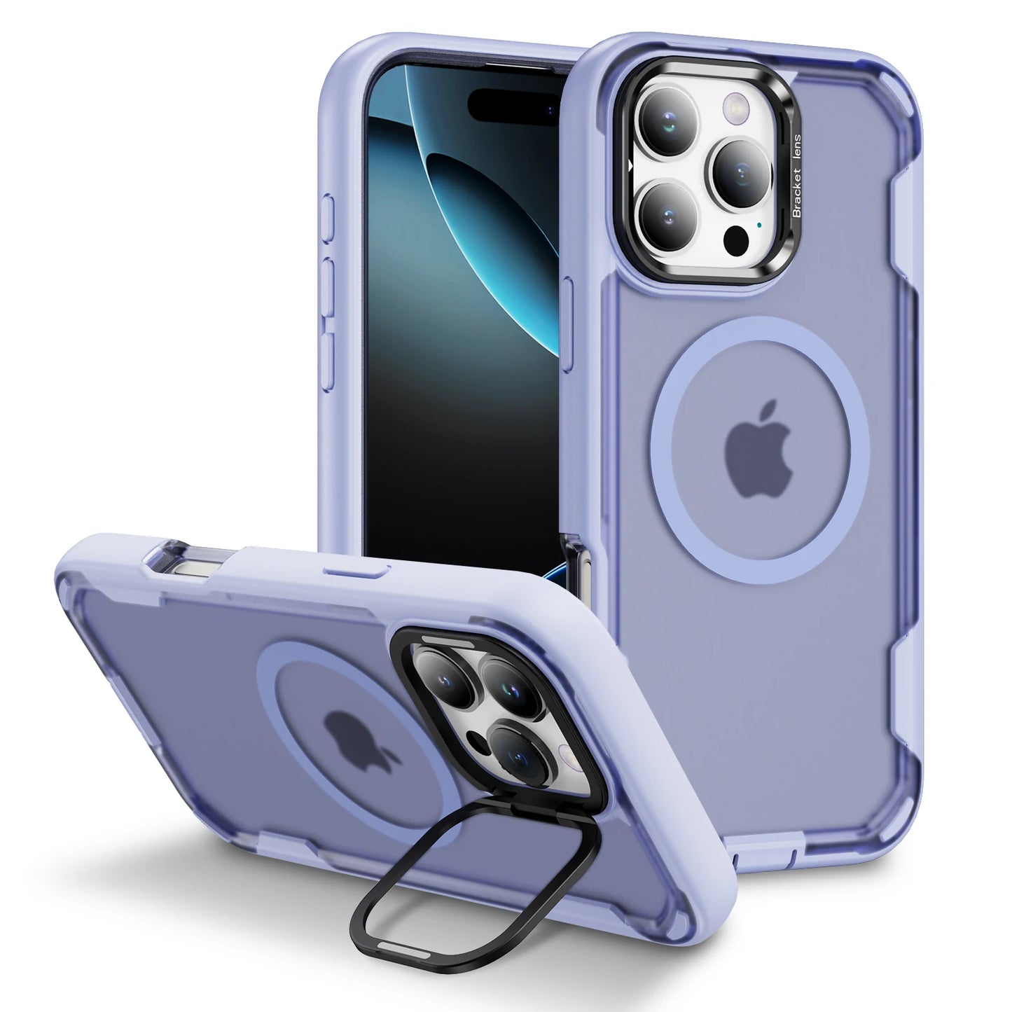 MagSafe Shockproof Leather Case for iPhone with Camera Guard