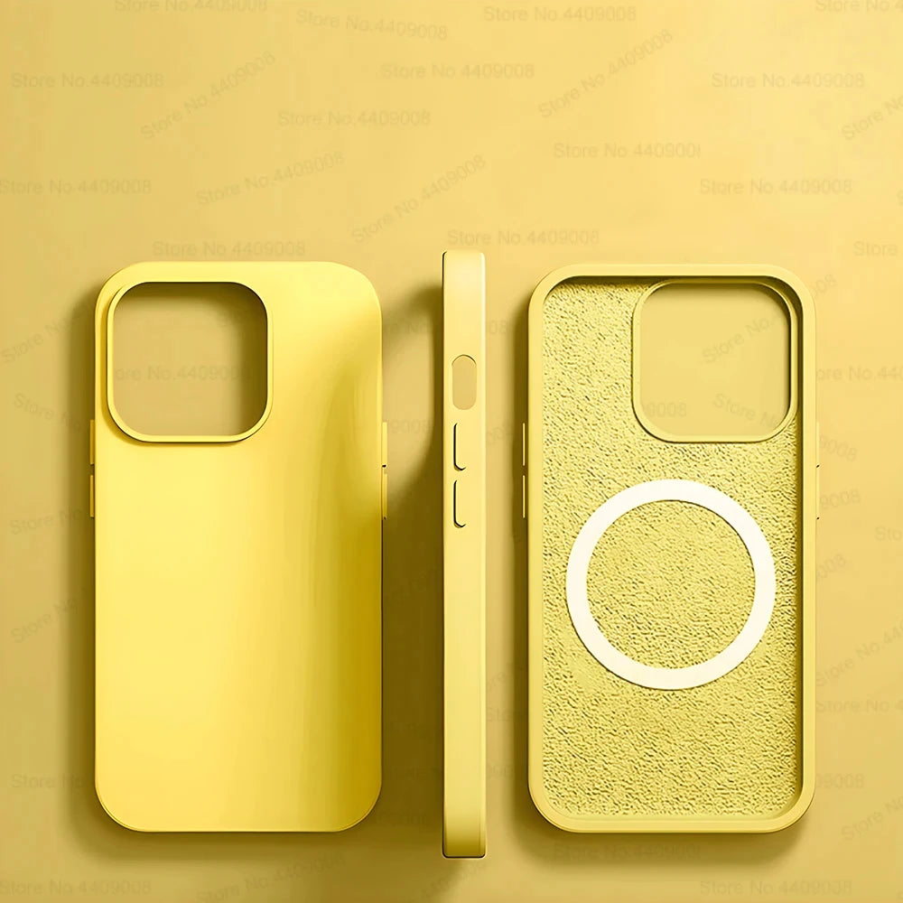 MagSafe Silicone Shockproof Case for iPhone with Wireless Charging