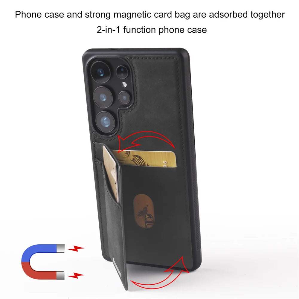Luxury Leather Phone Case Cover for Samsung Galaxy Series