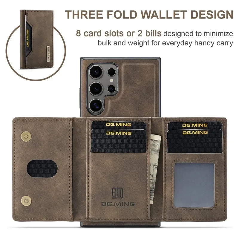 Detachable Wallet Card Holder Phone Case for Samsung Galaxy