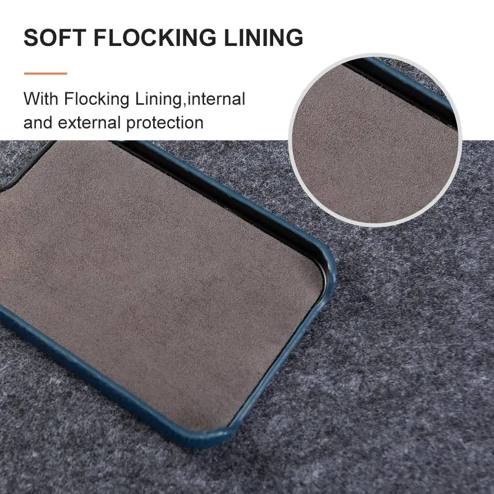 Genuine Leather Litchi Texture Phone Case for Samsung