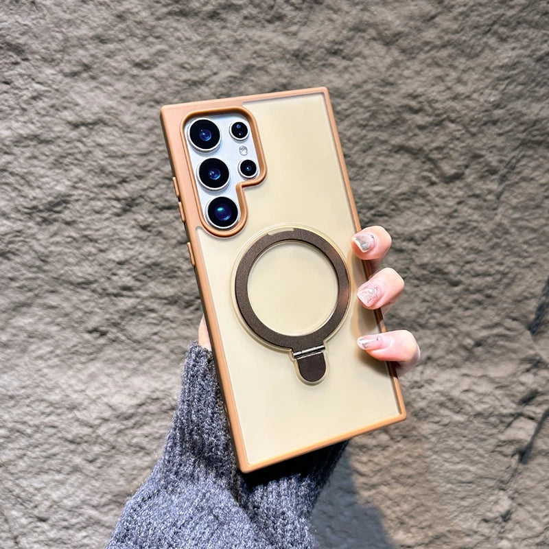 Luxury Rotate Grip Stand Magnetic Case for Samsung Galaxy
