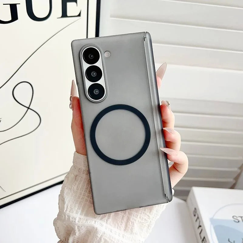 Magsafe Matte Magnetic Case with Hinge Protection for Galaxy Z Fold