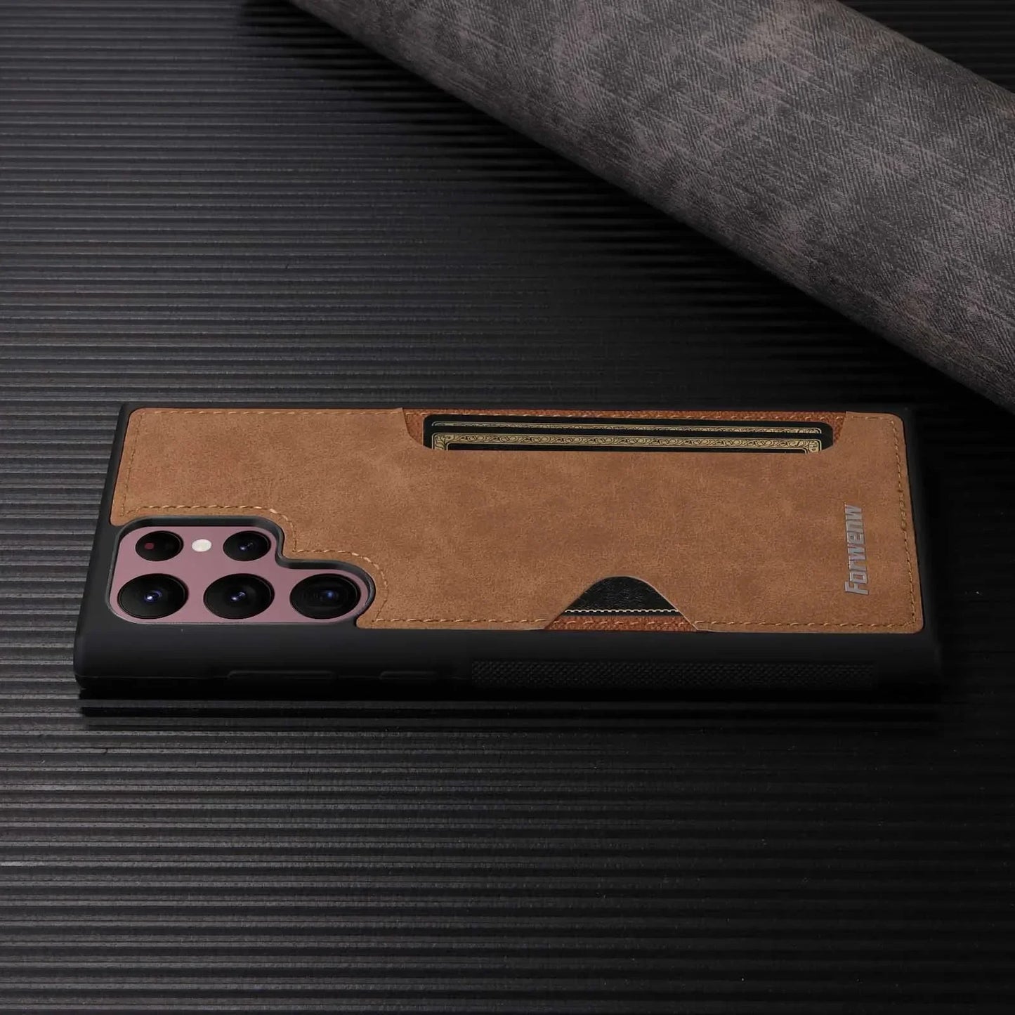 Retro Leather Card Slot Case for Samsung Galaxy Phones