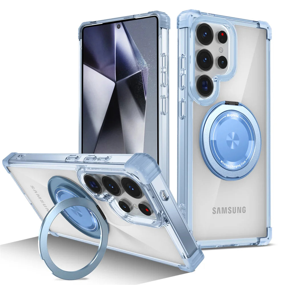 Rotating Magnetic Folding Stand Case for Samsung