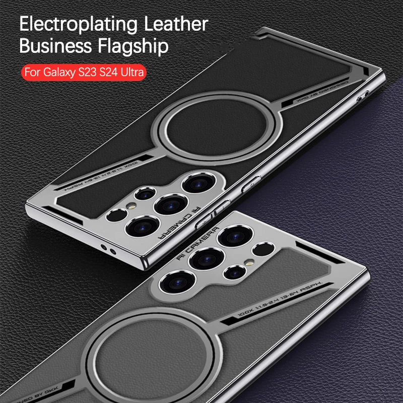 Luxury Plating Leather Case for Samsung Galaxy S Ultra - CaseifyTrend