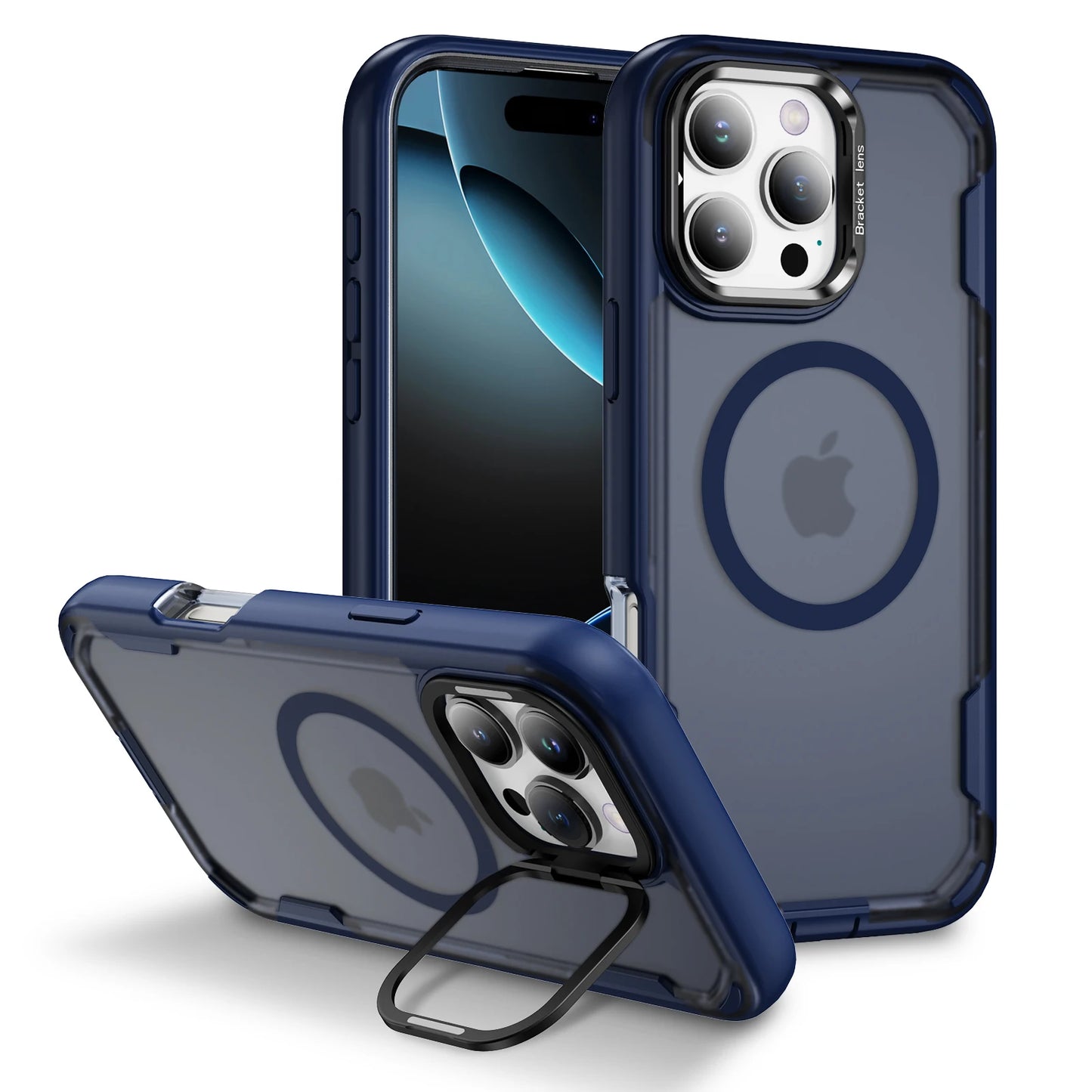 MagSafe Shockproof Leather Case for iPhone with Camera Guard