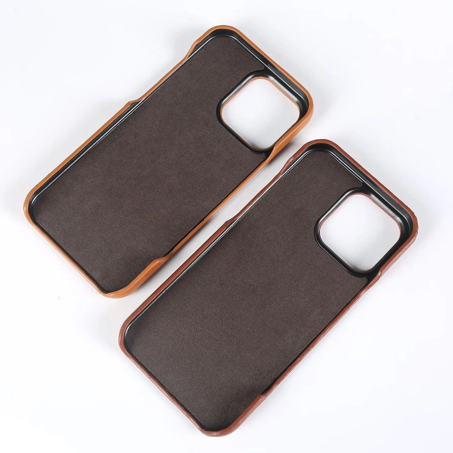 Vintage Genuine Leather iPhone Case with Card Slot Full Cover