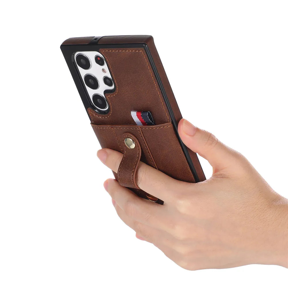 Luxury Leather Wallet Phone Case for Samsung Galaxy