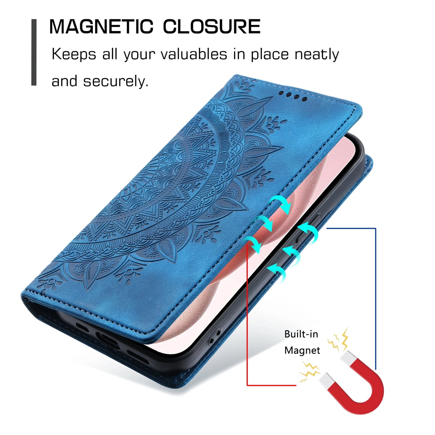 Magnetic Flip Leather Wallet Case for Samsung Galaxy