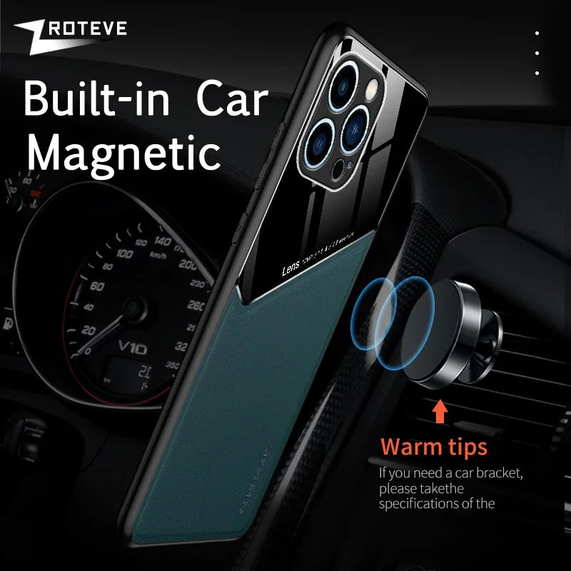 PU Leather Magnetic Case for iPhone
