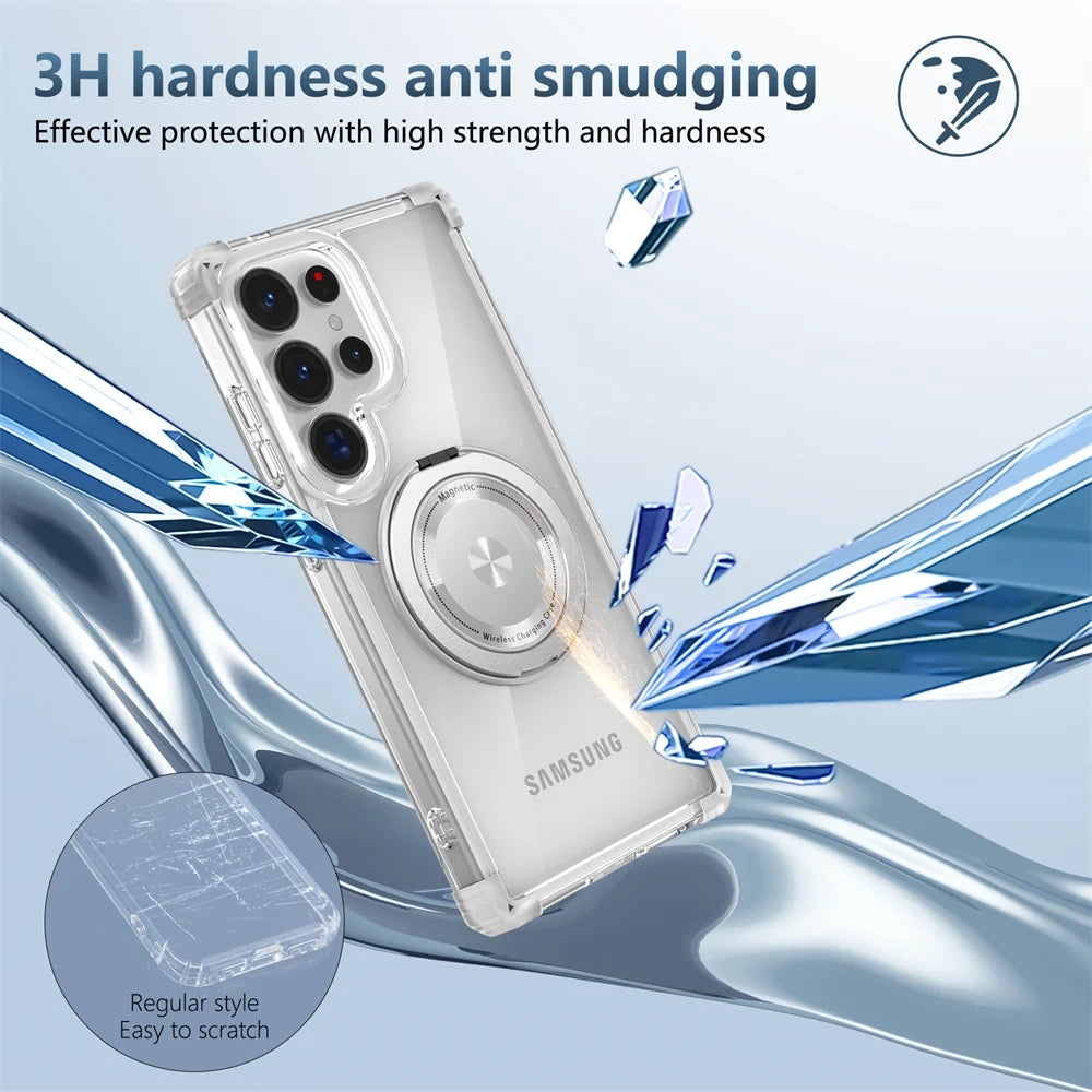 Rotating Magnetic Folding Stand Case for Samsung
