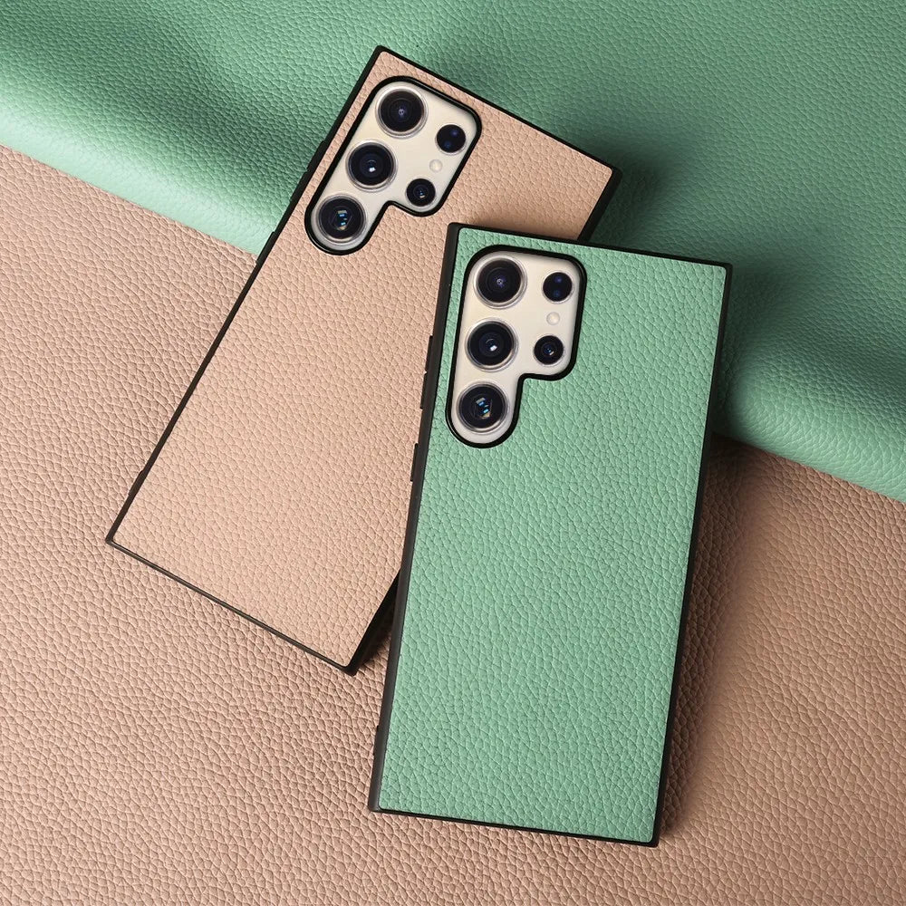 Premium Genuine Leather Case for Samsung Galaxy Phones