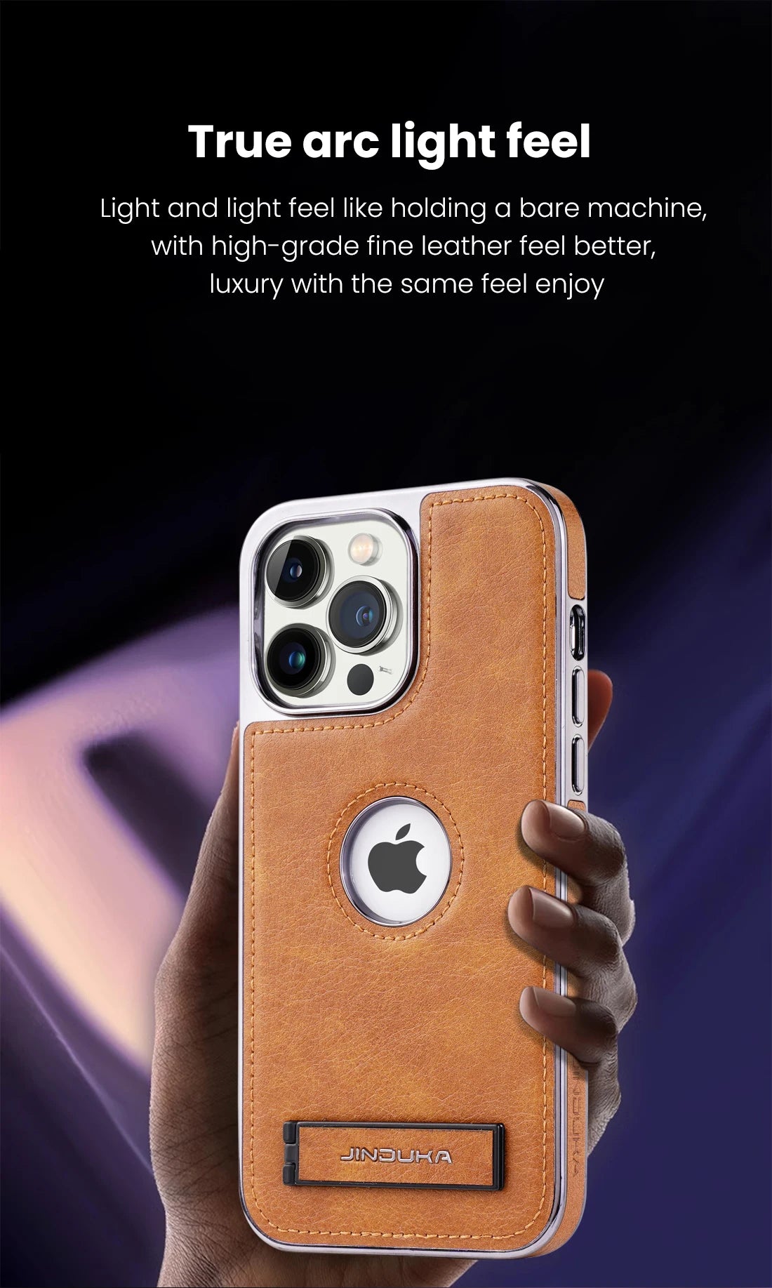Luxury Leather Kickstand Case for iPhone