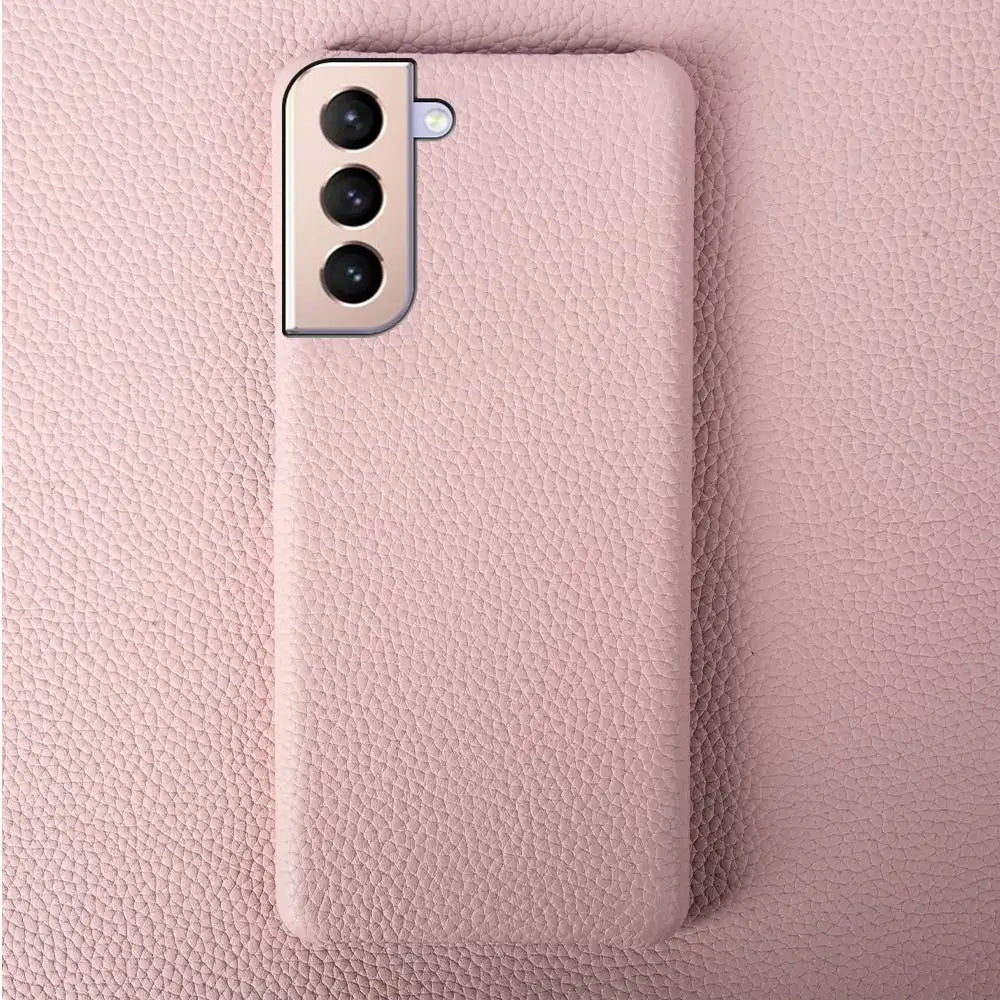 Genuine Leather Litchi Texture Phone Case for Samsung