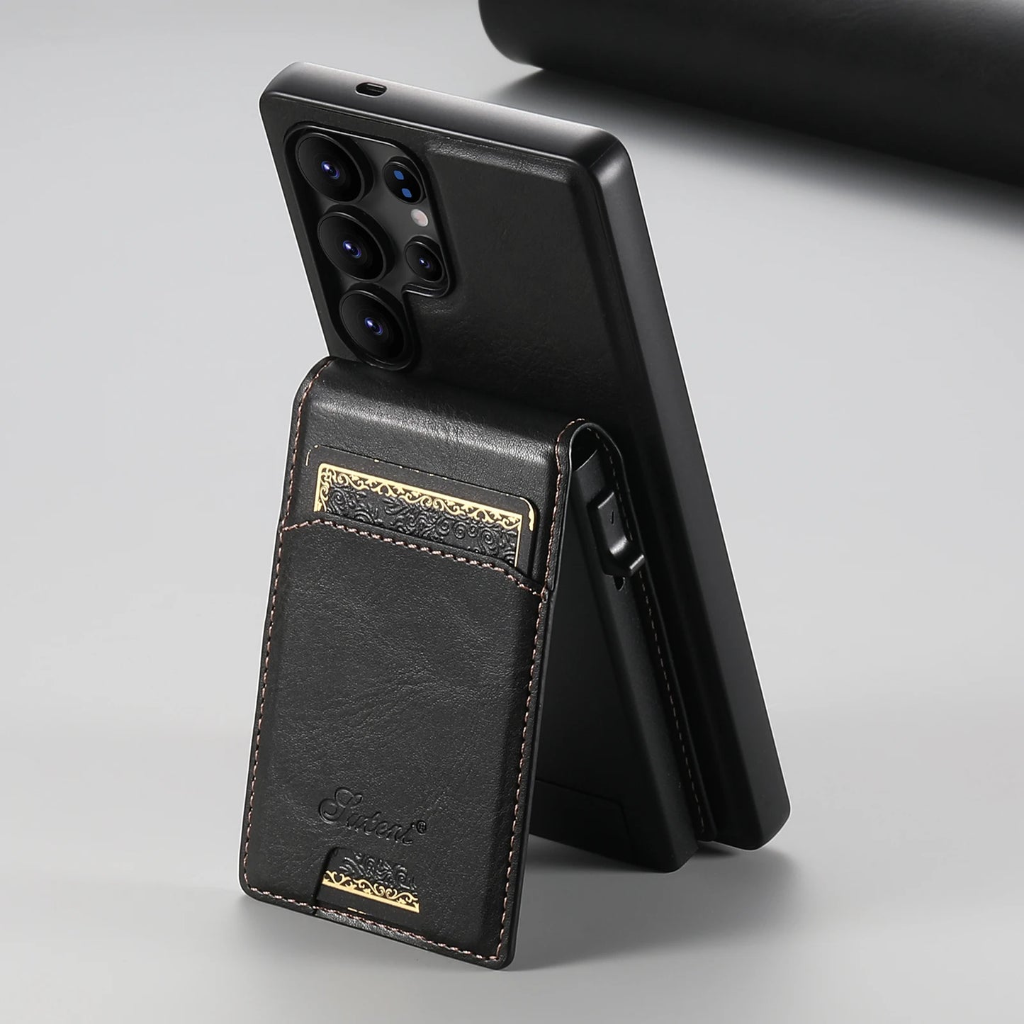 Luxury PU Leather Wallet Phone Case with Card Slot for Samsung