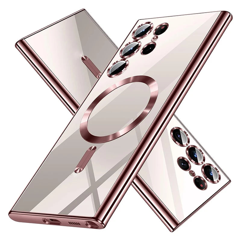 Electroplate Magnetic Case for MagSafe for Samsung Galaxy