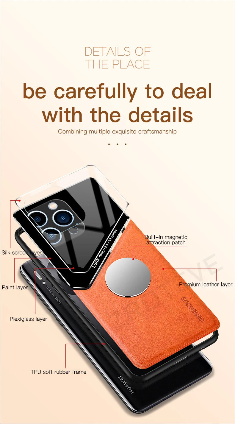 PU Leather Magnetic Case for iPhone