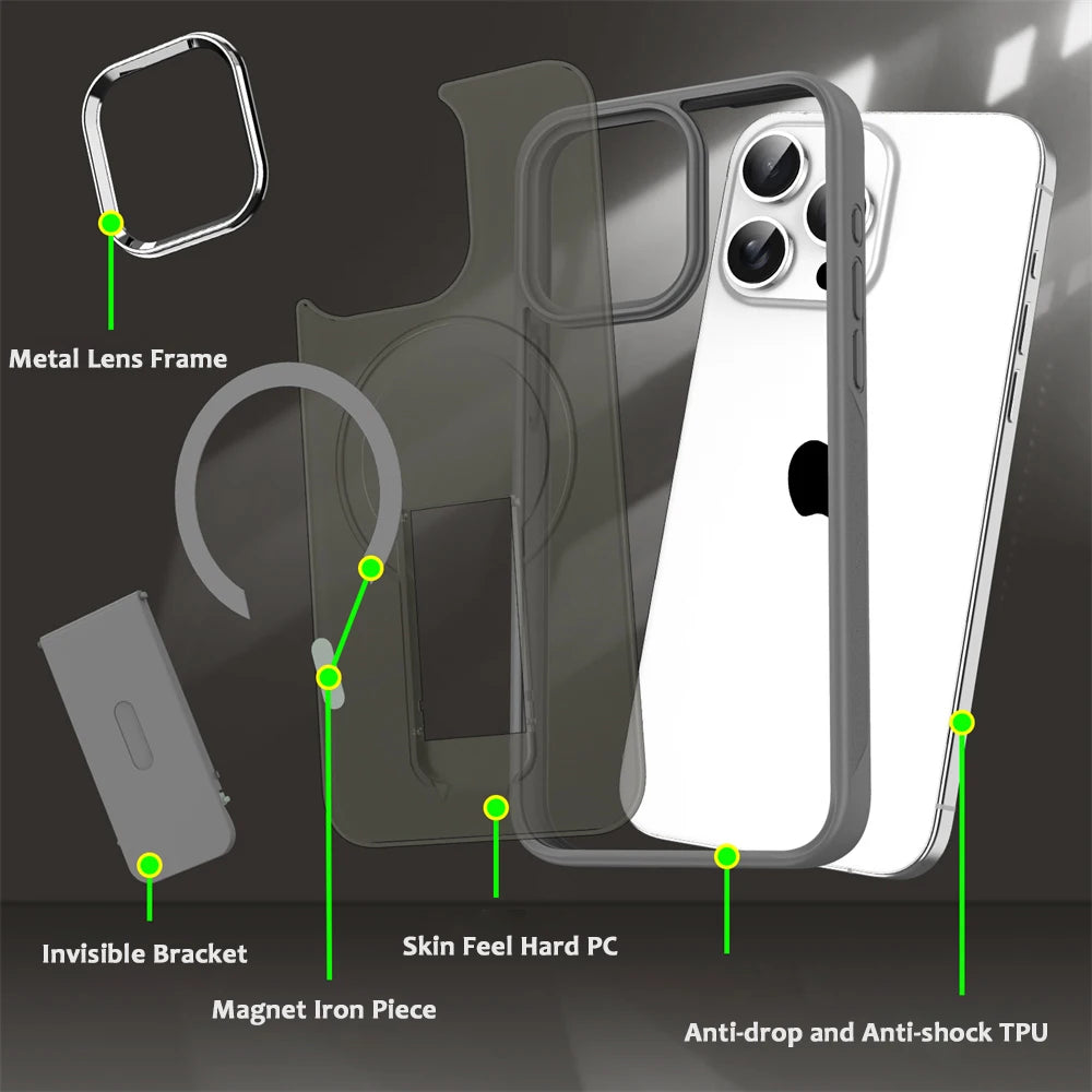 Luxury Magsafe Folding Stand Case for iPhone
