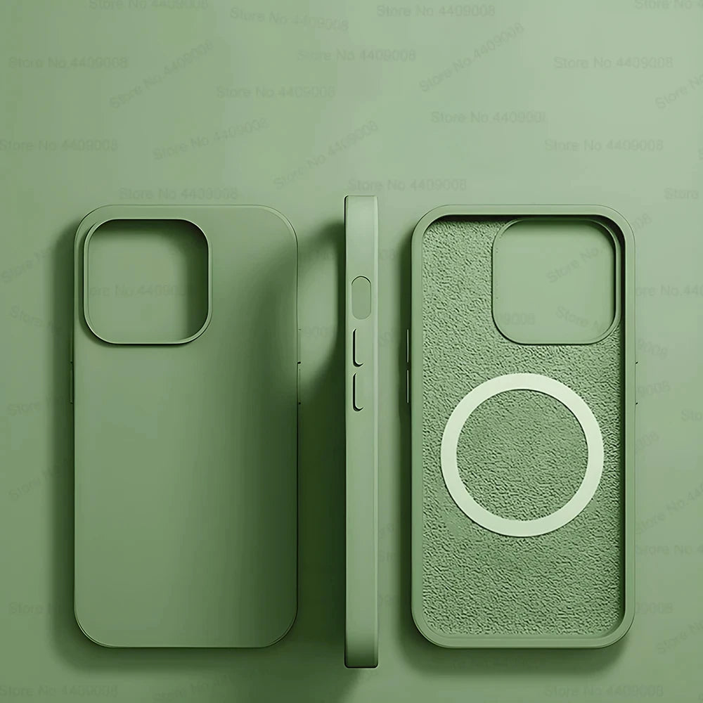 MagSafe Silicone Shockproof Case for iPhone with Wireless Charging