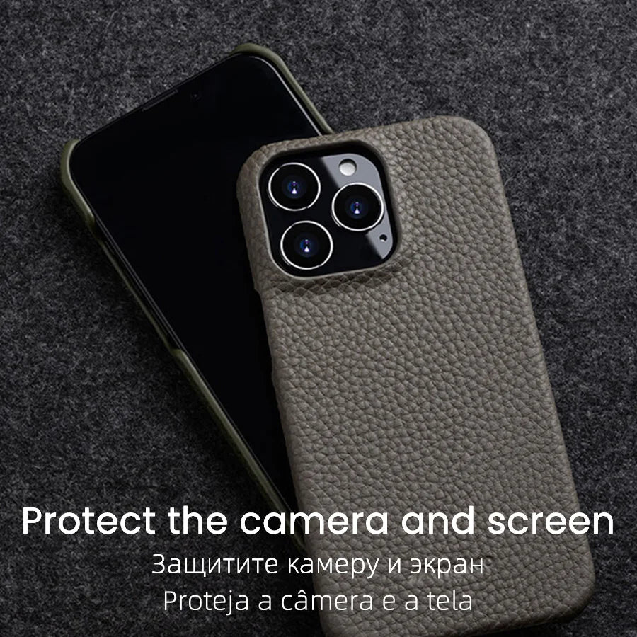 Premium Leather Case for iPhone Luxury Back Cover